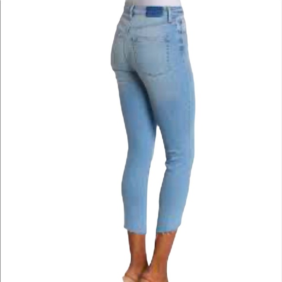 NEW Etica Alex Boy Raw Angled Hem Skinny Ankle Light Wash Jeans NWT - Picture 2 of 11